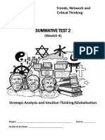 Strategic Analysis and Intuitive Thinking: Grade 12 Summative Test 2