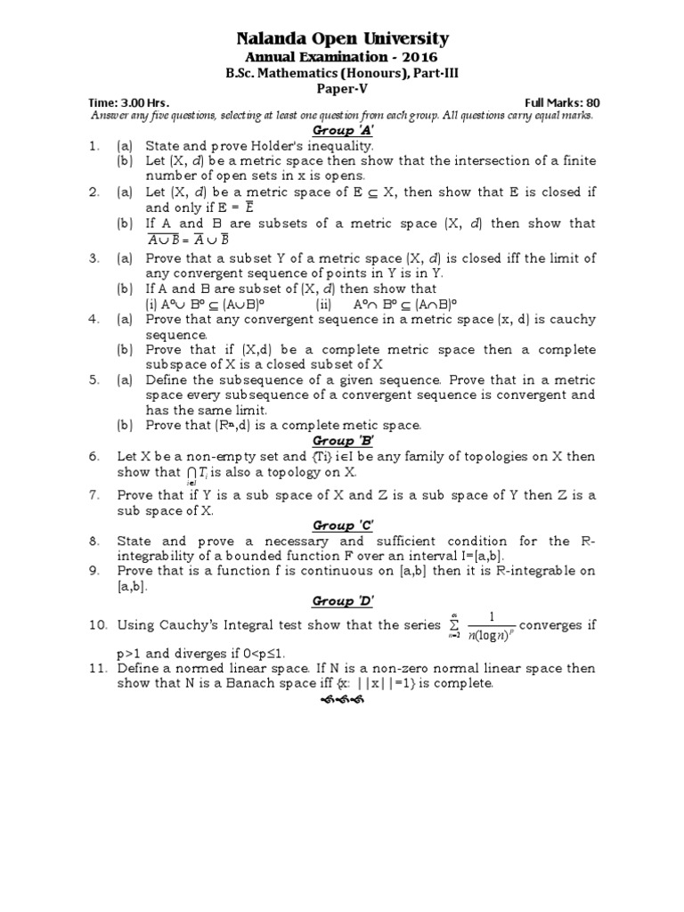What Is Metric Space In Mathematics