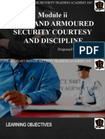 Module II Bank & Armoured Security Courtesy & Discipline