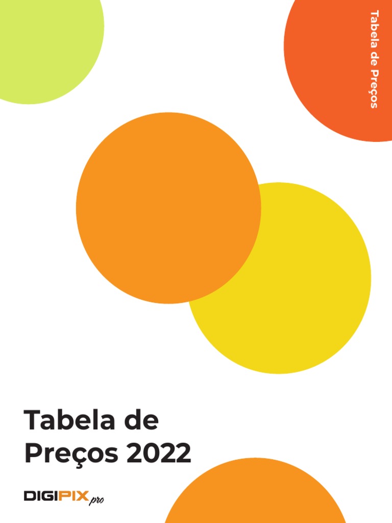 Tabela de Preços 2022 para Fotoprodutos | PDF