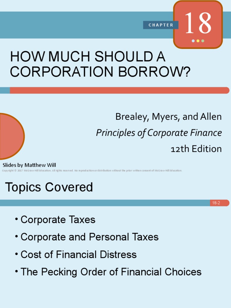 LU 10 Capital Structure (How Much Should Corporation Borrow) | PDF ...