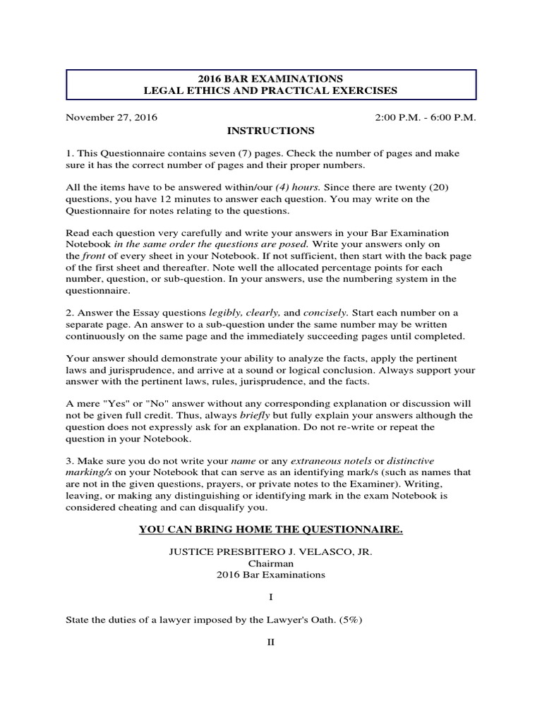 2016 Legal Ethics and Practical Exercises PDF Lawsuit Lawyer