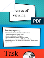 Understanding Viewing Genres