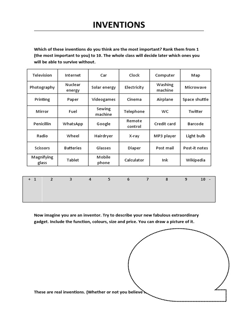 Inventions Fun Activities Games - 66483 | PDF | Computers