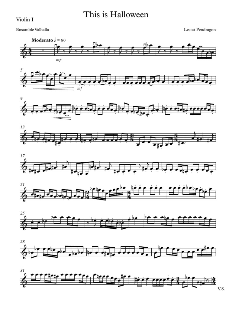 This Is Halloween - Violín I | PDF | Échecs