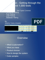 Automation - Getting Through The First 1,000 Tests