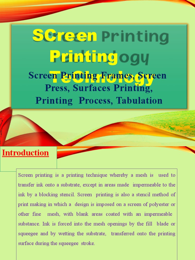 Screen Printing Technology Hand Book PDF