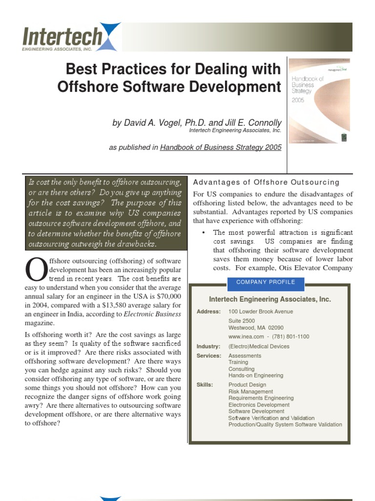 Best Practices For Dealing With Offshore Software Development | PDF