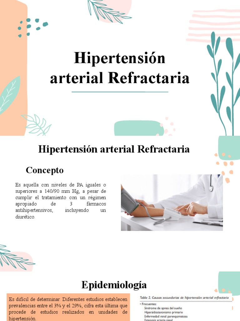 Hipertensión Arterial Refractaria: Tratamiento y Fisiopatología | PDF ...