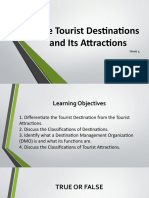 The Tourist Destinations and Its Attractions