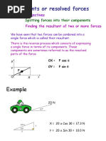 Components or Resolved Forces