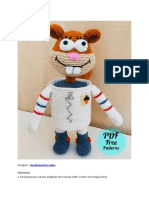 Sandy Cheeks Crochet Squirrel Amigurumi PDF Pattern
