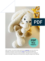 Lovely Plush Bunny Amigurumi Crochet PDF Pattern