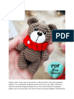 Keychain Bear For Beginners Free Amigurumi PDF Pattern