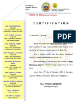 Certification for MDR Microware Sales business closure