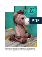Cute Tiny Horse Amigurumi Toy Crochet Pattern (30ch