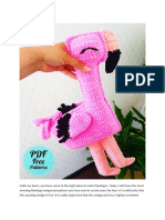 Pink Plush Flamingo Crochet Amigurumi PDF Pattern