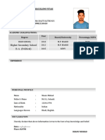 Curriculum Vitae Shanu Nishad: Higher Secondary School B.A. (Political)