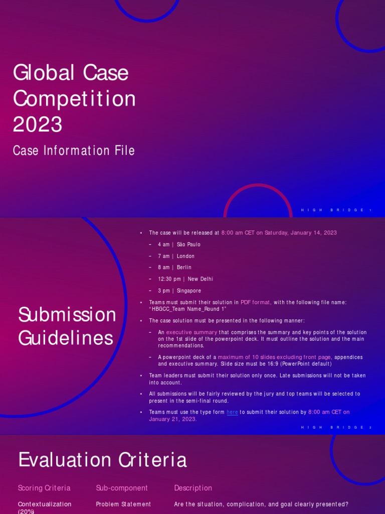 2023 Global Case Competition Guide | PDF | Microsoft Power Point ...