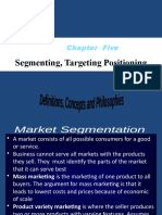 STP Chapter: Segmenting, Targeting and Positioning