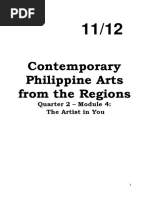 2nd Quarter MODULE 4 On CONTEMPORARY PHILIPPINE ARTS From The REGIONS