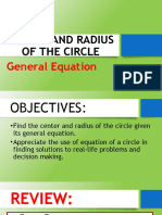 Center and Radius of The Circle
