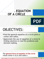 The General Form of The Equation of The Circle
