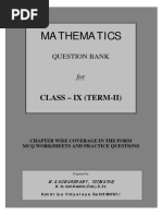 Maths Class Ix Question Bank For Term II