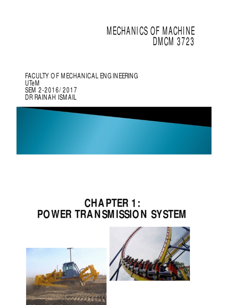 Chapter 1 Belt Drive System PDF Belt (Mechanical) Manufactured Goods