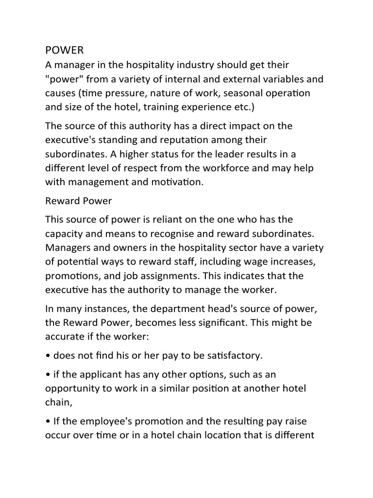 POWER PDF Power (Social And Political) Employment