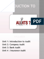 Introduction of Audit