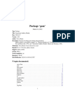 Package Gam': R Topics Documented