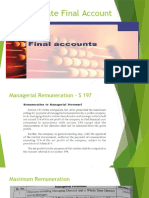 Corporate Final Account Managerial Remuneration Calculation