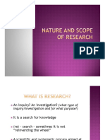 Nature and Scope of Research