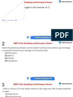 Breathing and Exchange of Gases Pyqs