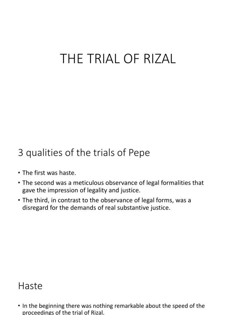 Rizal's Trial: Injustice and Defense Issues | PDF | Witness | Prosecutor