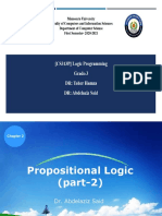 Propositional Logic (Part-2) : Dr. Abdelaziz Said