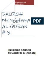 Schedule Dauroh