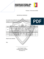 Reporte de Partidos Evolucion