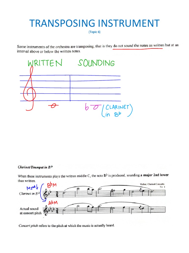 Transposing Instrument PDF