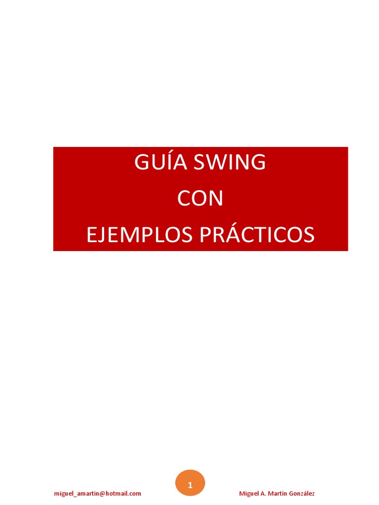 Guía Práctica de Swing en Java | PDF | Ventana (informática) | Java ...