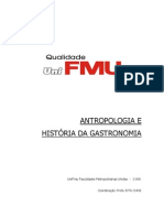 Antropologia e Historia Da Gastronomia - UniFMU
