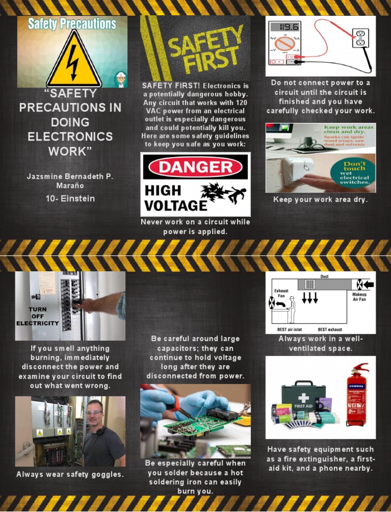 Safety Precautions in Doing Electronics Work Circuit Diagram