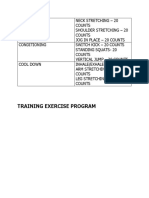 Training Exercise Program