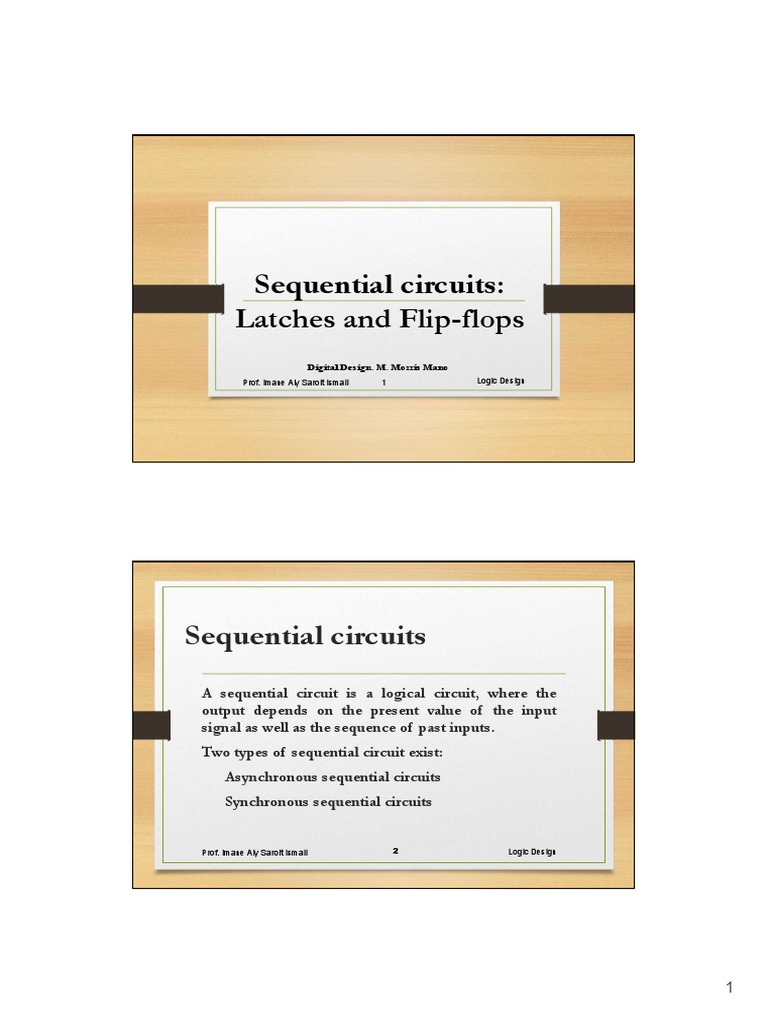 Sequential CircuitsLatches and Flip Flops PDF Electronic Circuits