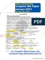 20 January IBA Complete Solved Paper 