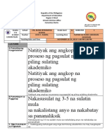 Second Quarter Filipino Sa Piling Larang-Akademik 11 Dlpday 2