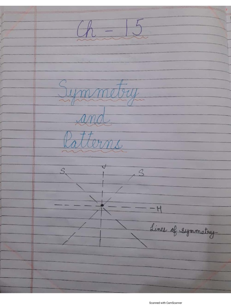 Maths - Chapter 15 - Symmetry and Patterns PDF | PDF