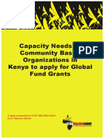 Capacity Needs of Kenyan CBOs for Global Fund Grants
