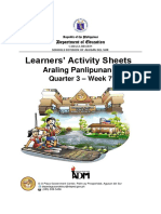 Learners' Activity Sheets: Araling Panlipunan 9